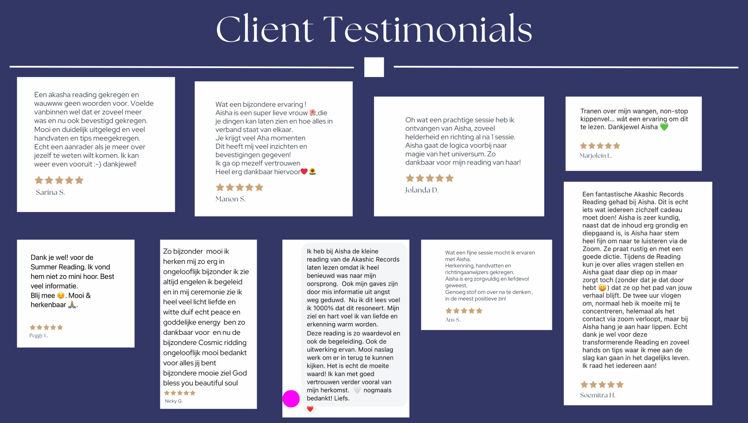 Website testimonials correct